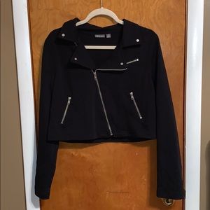 Cropped Moto Jacket
